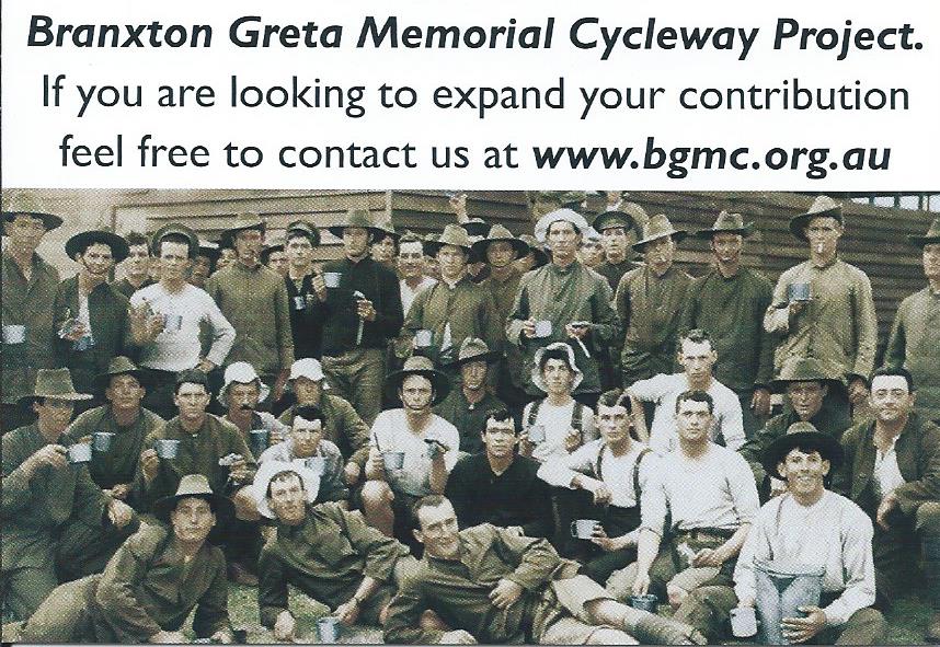 Harrower Collection Supporting Branxton Greta Memorial Motorway